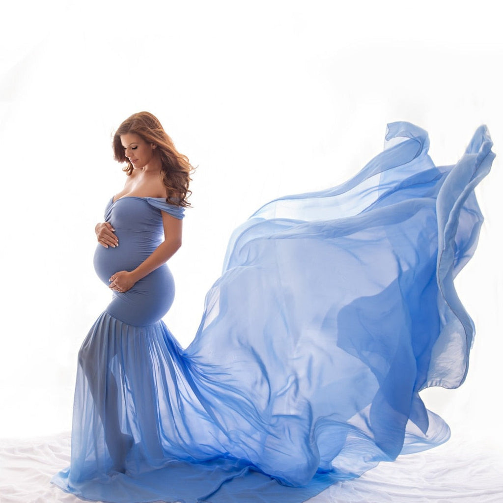 Women Chiffon Pregnancy Dress ...